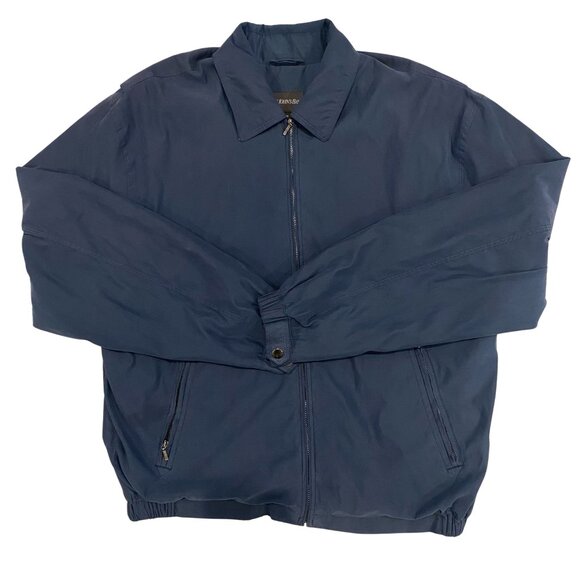 Other - St. Johns Bay Navy Workwear Jacket M w/ Phone Pouch